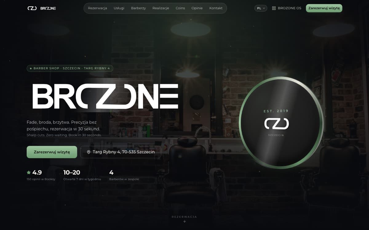 BROZONE — Барбершоп + бронирование